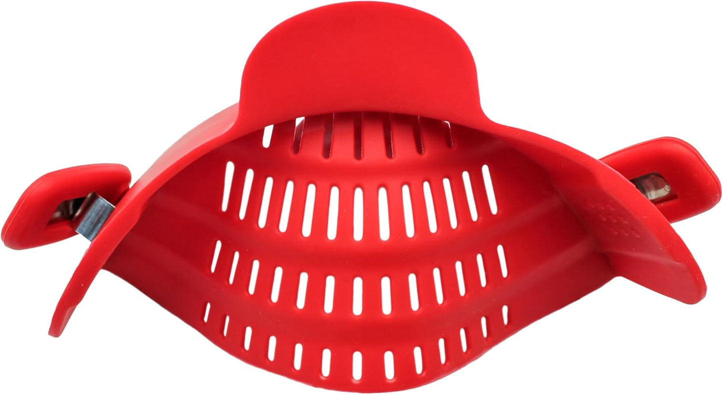 Perfect Pasta Pal Clip-On Strainer - Heat Resistant Silicone Colander for Easy Cooking | Dishwasher Safe