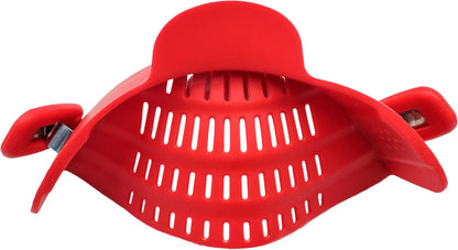 Perfect Pasta Pal Clip-On Strainer - Heat Resistant Silicone Colander for Easy Cooking | Dishwasher Safe