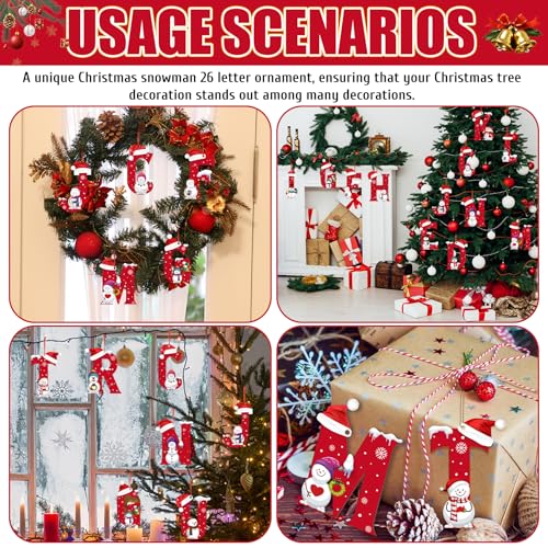 Personalized Christmas Letter Ornaments O - Alphabet Holiday Tree Decor