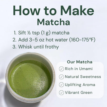 Wako Matcha - Authentic Ceremonial Grade Uji Matcha Green Tea Powder | 40g (1.4 oz) for Café-Quality Drinks