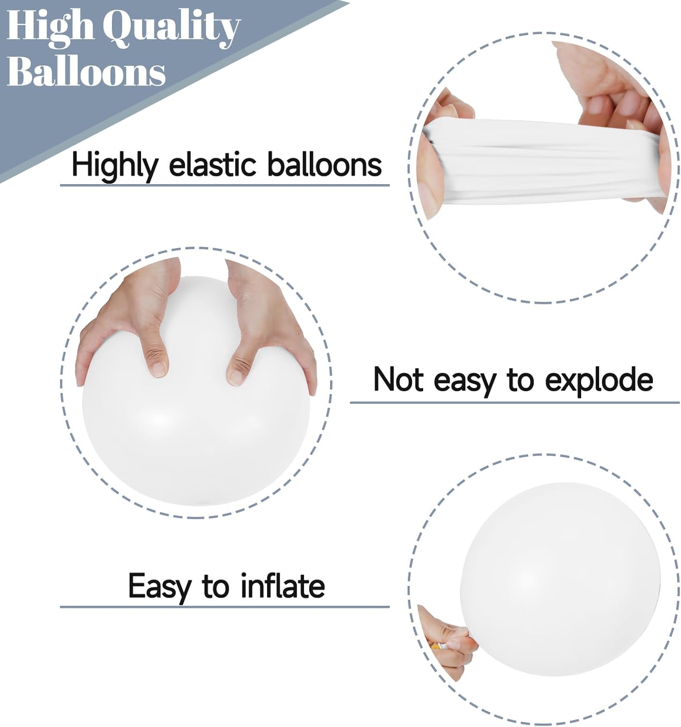 Skiennix 68Pcs Dusty Blue & Champagne Gold Balloons - 12 Inch Pastel Confetti for Baby Showers & Weddings