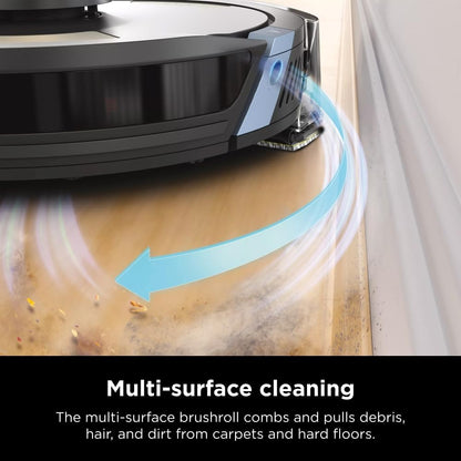 Shark AV2310AE Matrix Robot Vacuum - Self-Emptying, Precision Home Mapping, Ideal for Pet Hair - Wi-Fi, Black/Brass