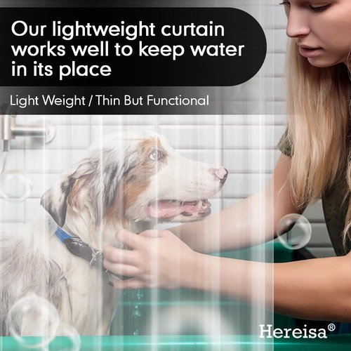 Hereisa Clear Plastic Shower Curtain Liners, 3G Lightweight [72x72 Inch] - Crystal Transparency, Waterproof Bathroom & Bathtub Liners, Easy Install
