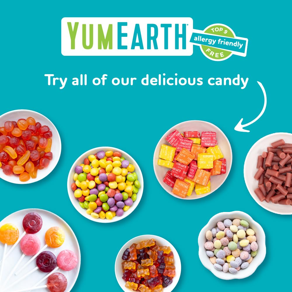 YumEarth Organic Vitamin C Pops - 40 Fruit Flavored Lollipops | Allergy Friendly, Gluten Free, Vegan