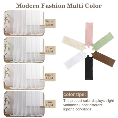 OWENIE White Pinch Pleated Sheer Curtains 84 Inches Long 2 Panels Set for Bedroom Living Room, Soft Airy Light Filtering Sheer Privacy Curtains Drapes, White, 2Pcs, Each 40x84 Inch