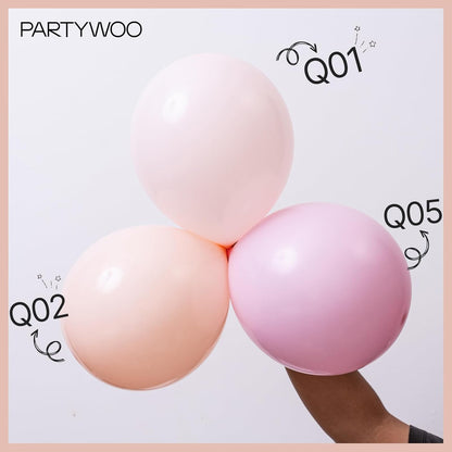 PartyWoo Pastel Orange Balloons - 100 Pcs in Various Sizes for Wedding & Baby Shower Decor | Latex Arch Kit