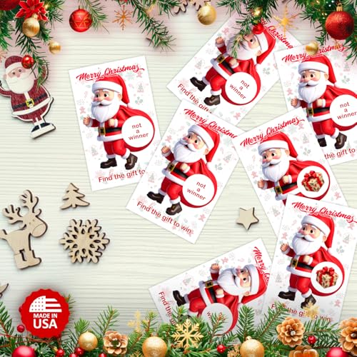 Scratch Off Gift Cards Set of 40 for Christmas & New Year Party Fun