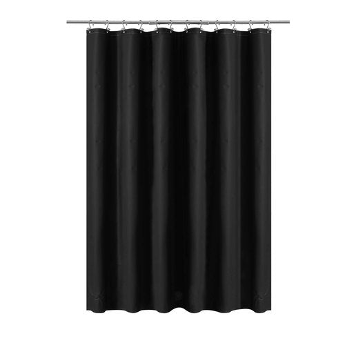 Barossa Design Black Shower Curtain Liner - Premium PEVA Plastic Black Shower Liner for Bathroom, Lightweight Standard Size Bath Curtain with 3 Magnets, Metal Grommets