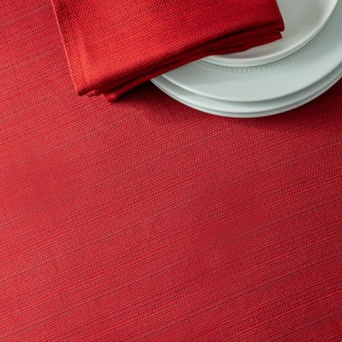 Benson Mills Millennium Red Tablecloth 60x84 Rectangular - Contemporary Linen