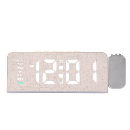 Projection Alarm Clock with 180° Rotating Projector, 3-Level Brightness, USB-C & USB Charging, Gray