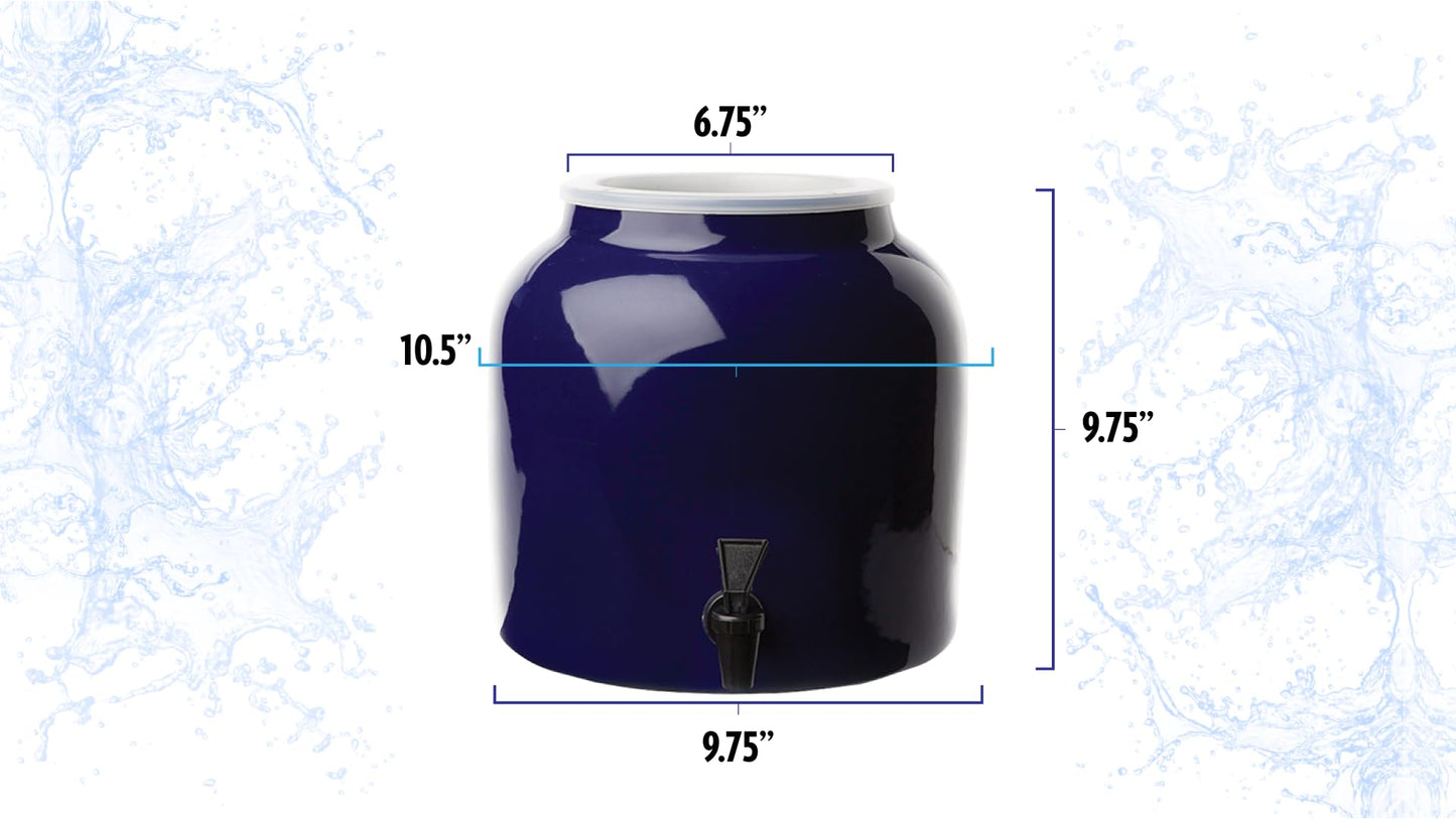 New Wave Enviro Porcelain Water Dispenser, Classic Cobalt