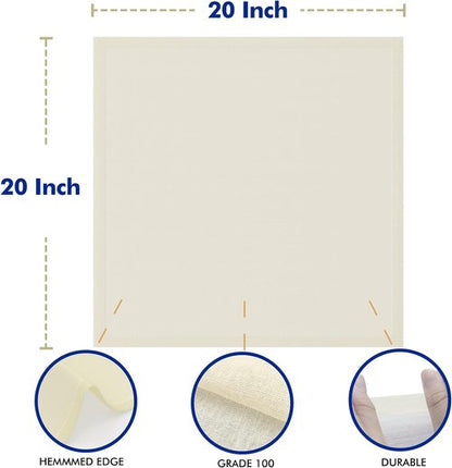 Grade 100 Cheesecloth by [Brand Name] - 8 PCS 20x20 Inch Unbleached Cotton Strainer for Cooking & Baking