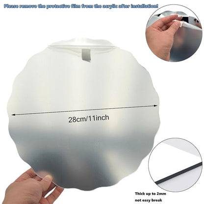 Round Wavy Acrylic Non-Glass Safety Wall Mirror for Kids Room