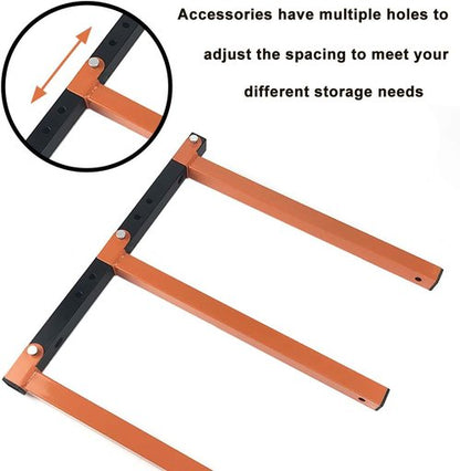 Homydom Garage Shelving | Heavy-Duty Wood Rack for Lumber Storage | 3-Level, 4-Pack, Indoor & Outdoor Use