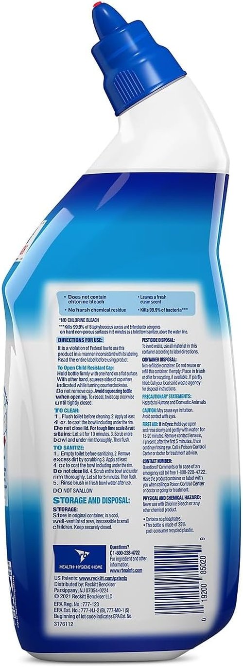 Lysol Toilet Bowl Cleaner - Ocean Fresh Scent | 24 oz. Bottle | 9-Pack for Ultimate Freshness