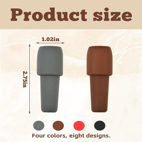 8Pcs Silicone Wine Stopper Leakproof Airtight Seal, Reusable Bottle Caps, Wine Bottle Cover Caps to Keep Wine Fresh, Beer Champagne Stopper Home Use
