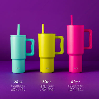 Simple Modern Kids 24 oz Tumbler - Spill Proof & Leak Resistant | Reusable Stainless Steel | 80s Mix