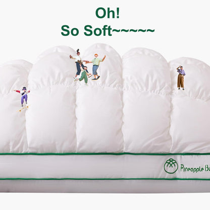YOUR MOON Fluffy Support Bed Pillow - Queen Size, Super Soft Down-Alternative Filling for Side Sleepers | Luxury Hotel Quality (White)