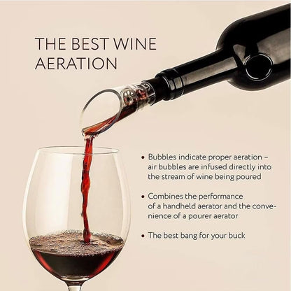 Wino on the go Wine Opening Set,Air Pressure Pump Wine Bottle Opener,Easy Cork Remover Corkscrew,Corkscrew Wine Opener Wine Opener Aluminum Alloy Handle(Red)