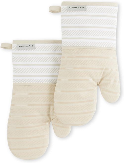 KitchenAid Oven Mitt Set - 2-Pack in Milkshake Color | Durable 7"x13" Design for Safe Cooking