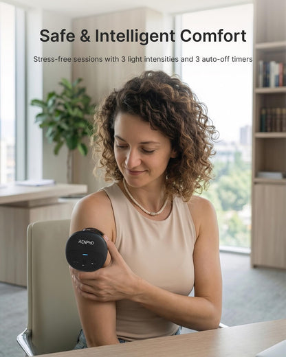 RENPHO Emberace Cup Smart Cupping Massager with 3 Suction Levels up to -55KPa and 850nm Infrared Heating, Rechargeable Massage Device with 70 min Runtime, Multi-Device Sync, 3 Heads & Storage Pouch
