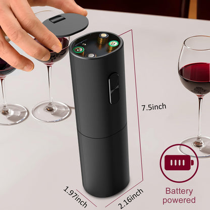 Wine Bottle Opener,Corkscrew Wine Bottle Opener Kit with Foil Cutter,Battery Operated,Suitable for Travel, Gathering, Party, Dating, Gift.