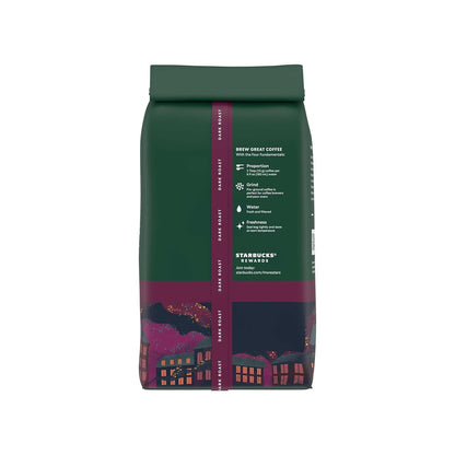 Starbucks Ground Coffee - Dark Roast French Roast for Hot or Iced Coffee | Six 12 oz Bags