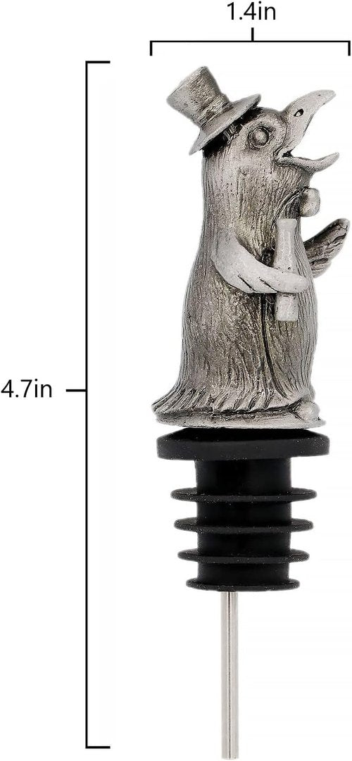Animal Wine Aerator & Liquor Pourer for Bar,Home and Party Wine Pourer Aerator Festival Gift (Penguin Silver Gray)