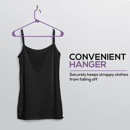 Utopia Home Plastic Hangers 200 Pack - Durable Space-Saving Clothes Hangers - Heavy Duty Purple Design