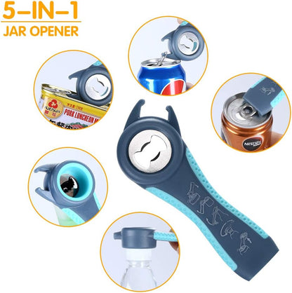 Skiennix Jar Opener - Easy Grip Bottle & Can Opener for Seniors & Arthritis Relief | Ideal for Low Strength Hands
