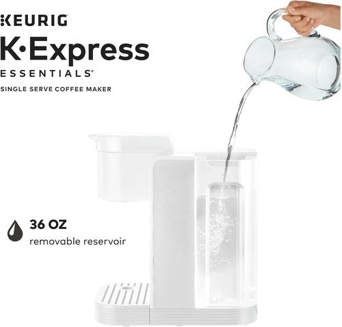 Keurig K-Express Essentials Single-Serve Coffee Maker - Cloud White Finish for Quick Brewing