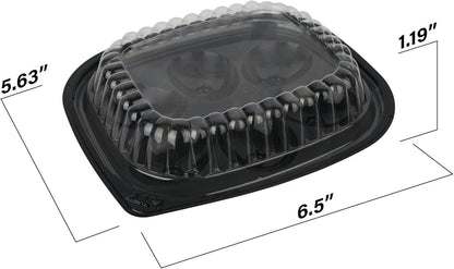 MT Products Clear Deviled Egg Containers - Durable Egg Platter Tray for 6 Eggs | Pack of 12, Made in USA