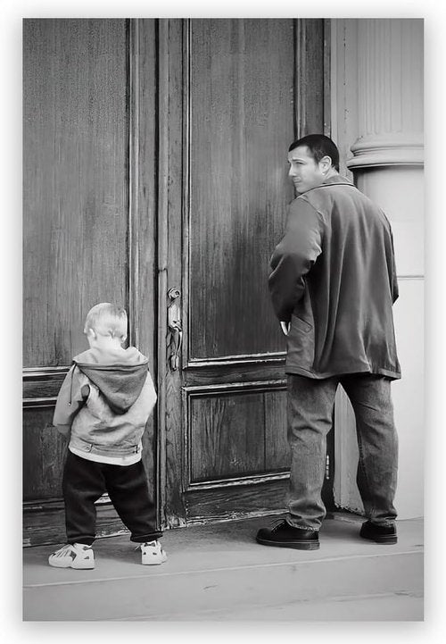 Big Daddy Bathroom Canvas Wall Art - Humorous Black and White Toilet Sign | 8x12 Inch Unframed Decor