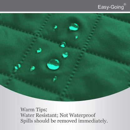Easy-Going Reversible Oversized Couch Cover for 3 Cushion Couch Sofa Cover for Dogs Water Resistant Furniture Protector Cover with Foam Sticks for Pet (Oversized Sofa, Green/Christmas Red)