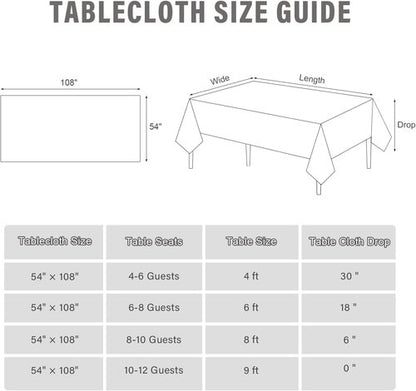 Green Plaid Tablecloths by [Brand Name] - Disposable 54 x 108 Inch Waterproof Rectangular Covers for BBQ & Parties