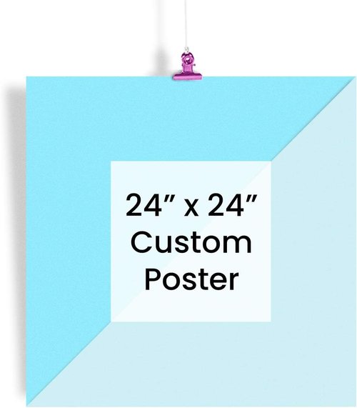 EzPosterPrints - Custom Poster Print - Upload Your Image for Personalized Decor - 24 X 24 Inches