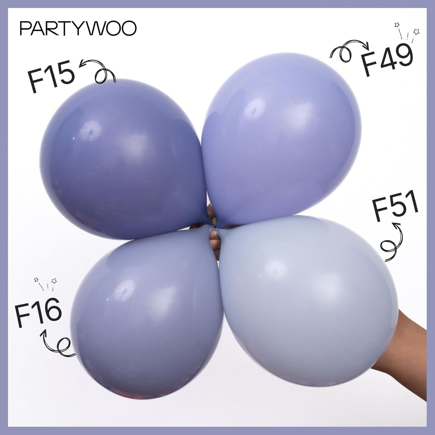 PartyWoo Dusty Blue Balloons - 140-Piece Boho Balloon Arch Kit for Baby Showers & Graduations | 5-12 Inch Sizes