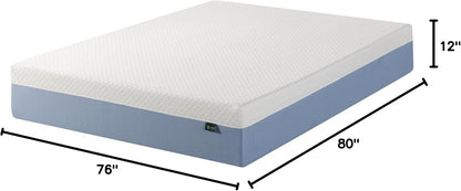 Zinus 12 Inch King Cooling Memory Foam Mattress - Fiberglass Free, Medium Feel, Breathable Design
