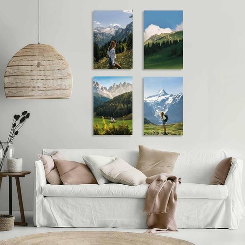 JIMUJIA Custom Canvas Art Print - Personalized Unframed Wall Decor | 12"x18" Custom Portrait for Home & Office