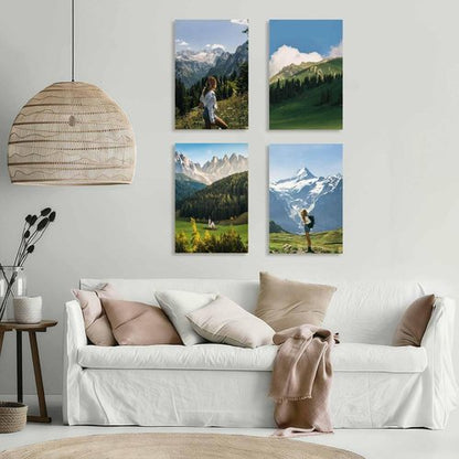 JIMUJIA Custom Canvas Art Print - Personalized Unframed Wall Decor | 12"x18" Custom Portrait for Home & Office