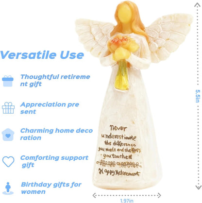 Regine Switzerland Angel Figurines - Thoughtful Retirement Gifts for Women | Perfect Christian Birthday Decor