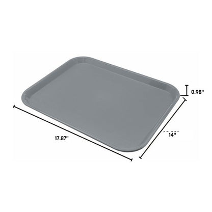 CFS Cafe Plastic Fast Food Tray, 14" x 18", Slate