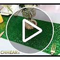 Green Sequin Table Runners 10 Pack 12x108 Inches for Weddings & Parties
