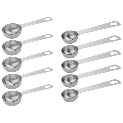BERYLER 5PCS 1tbsp & 5PCS 1tsp Measuring Spoon Bundle