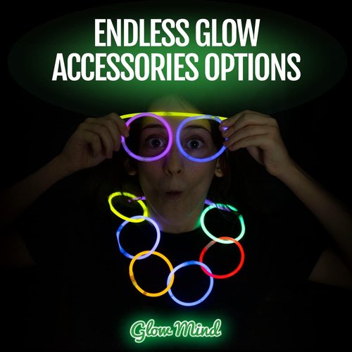 Glow Sticks Party Pack | 100 Ultra Bright Glow in the Dark Sticks with Bracelets & Necklaces
