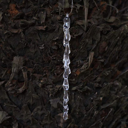 50 Pcs Clear Acrylic Icicle Ornaments Set for Christmas Tree Decoration - 5.25 in