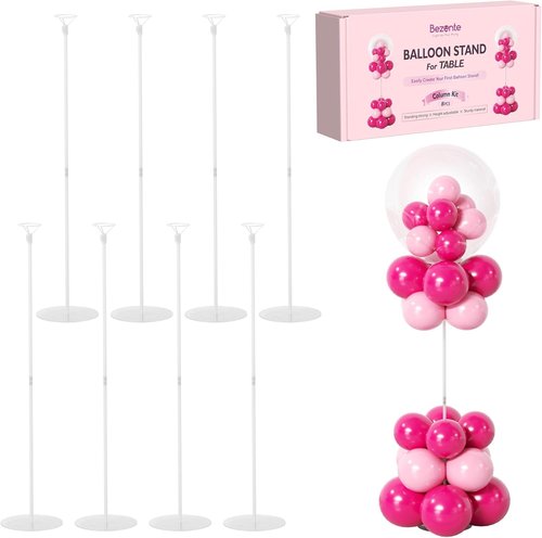 Bezente 8PCS Balloon Stand Kit - Reusable Tabletop Balloon Holder for Party Centerpieces | Ideal for Birthdays, Weddings, Baby Showers