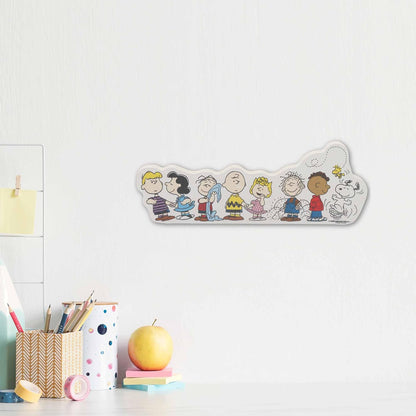Open Road Brands Peanuts Gang Shelf Sitter Decor - Charming Wood Block Tabletop Decoration with Charlie Brown, Snoopy & Friends