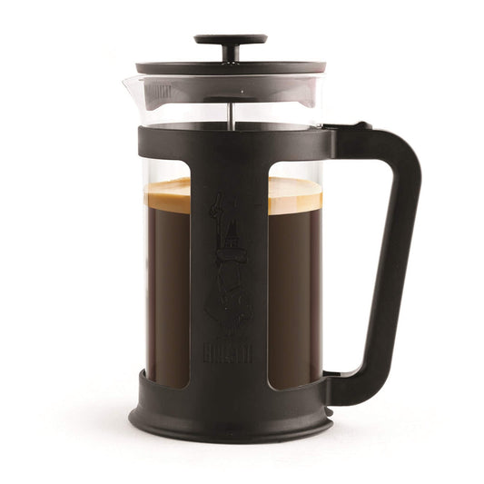 Bialetti Coffee Press Smart, French Press for coffee or tea, borosilicate glass container, dishwasher safe, 1 L - 34 Oz (8-cup), Black