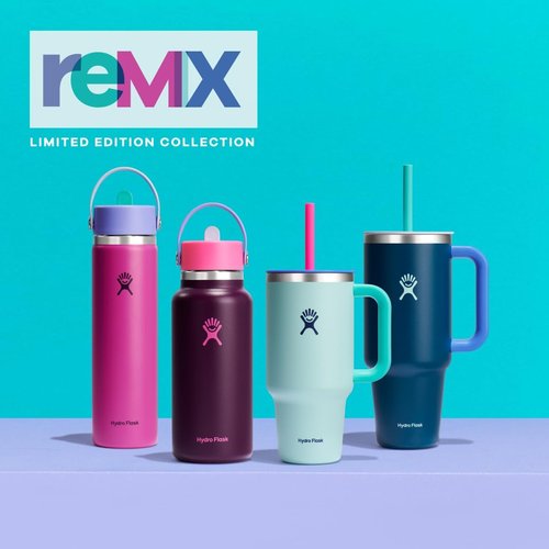Hydro Flask 32 Oz Travel Tumbler - Insulated Stainless Steel with Handle, Lid & Straw in Sugarplum